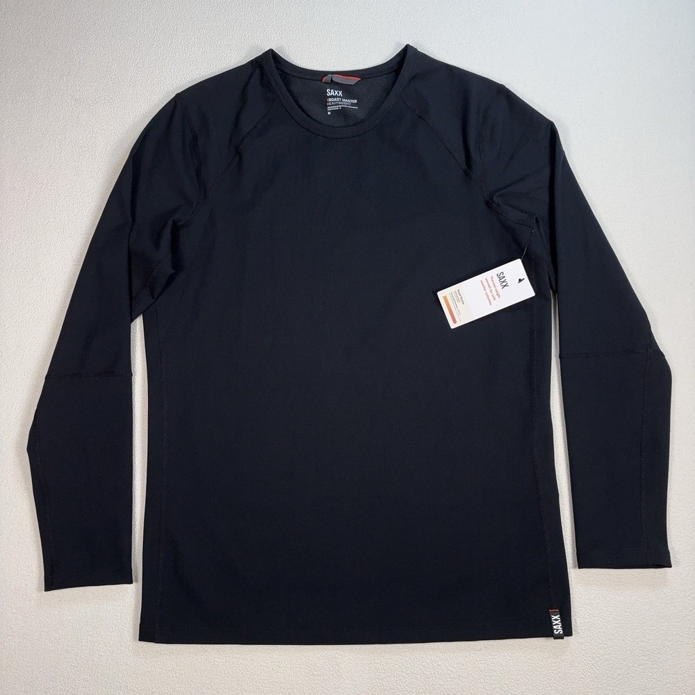 NEW Saxx Roast Master Heavyweight Baselayer Men's M Black Slim Fit‎ Thermal Ski